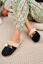Winter House Slippers Black Plush Woolen Women's Slippers Guest Dowry Bundle Bridal Slippers - 2