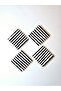 Coasters - Coasters - Handmade Stone Coasters - Set of 4 Black Striped - Stone Coasters - 2