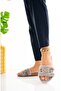 Gray Women's Furry Slippers D Buckle Fluffy Comfortable House Slippers Dowry Bundle Maternity Guest Slippers - 4