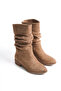 Unal Ozer Women's Mink Suede Gusseted Daily Boots Un001-0124 - 3