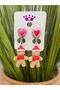 Gingerbread Man with Heart Clip Children's Earrings - Non-perforated Earrings - 3