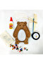 Bear Figure Photo Frame Wooden Mosaic Set - Kids Activity Set - 4