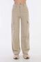Girl's Wide Leg High Waist Beige Trousers - 2