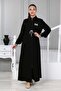 Girl's Tunnel Belted Cap & Abaya with Elastic Sleeves - 6
