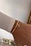 Dorica Bracelet with Letter Y and Evil Eye Hanging - 2
