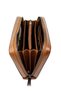 Genuine Leather Tan Handbag with Phone Compartment - 6