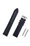 22mm Navy Blue Genuine Leather Watch Band Strap