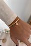 Dorica Bracelet with Letter F and Evil Eye Hanging - 2