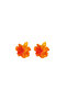 Women's Double Mini Lotus Orange Latch Buckle| Flower Buckle| Aloha| Plumeria Creation - 2