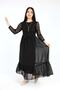 Girl's Long Clipping Embroidered Lined Hijab Dress Costume - 2