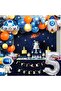 Space Themed Birthday Set Age 5; 4 Foil, 50 Latex Balloons, Banner, Balloon Chain, Balloon Tape
