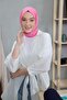 شال مريح من سلسلة القطن باللون الوردي