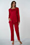 Women's Cherry Lace Long Sleeve Cotton Maternity Maternity Pajamas Set - 2