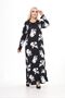 Women's Plus Size Long Sleeve Viscose Combed Cotton Hijab Suitable Long Maxi Dress - 6