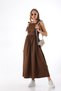 Shoulder Tie Belted Brown Gilet - 4