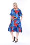Plus Size Knee-Length Sleeve And Skirt Ruffle detailed short sleeve Stylish Pocket Viscose Combed Cotton Dress - 3