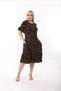 Plus Size Knee-Length Sleeve And Skirt Ruffle detailed short sleeve Stylish Pocket Viscose Combed Cotton Dress