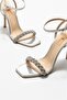 Lame Women's Heeled Sandals - 3