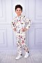 Cat Digital Printed Long Sleeve Sweatshirt and Tracksuit Top and Bottom Double Set