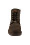 14510 Zippered and Laced Genuine Leather Unisex Boots Brown - 4