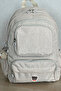 Unisex Dirty Beige Backpack School Bag Laptop And Travel Bag Waterproof with Amigurumi Teddy Bear - 4