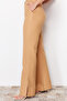 Camel Premium Straight/Düz Kesim Keten Dokuma Pantolon TWOSS24PL00079 - 6