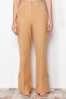 Camel Premium Straight/Düz Kesim Keten Dokuma Pantolon TWOSS24PL00079 - 5