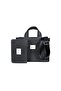 Hishi Rj Tote Bag Anthracite Waxed Canvas Bag Black Shoulder Strap - 5