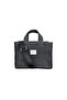 Hishi Rj Tote Bag Anthracite Waxed Canvas Bag Black Shoulder Strap - 4