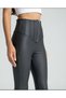 Zippered Quilted Matte Faux Leather Leggings