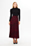 Red Zebra Pattern Long Half Lining Pleated Skirt, Floral Patterned Summer Skirt, Crepe Skirt - 6