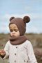 مجموعة قبعة وطوق الرقبة من Pompom Bonnet باللون البني - 6