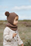 مجموعة قبعة وطوق الرقبة من Pompom Bonnet باللون البني - 3