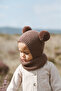 مجموعة قبعة وطوق الرقبة من Pompom Bonnet باللون البني - 5