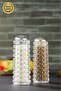 2 Pieces Beaded Plastic Mica Salt Bowl Pepper Shakers Spice Bowl Bead Series