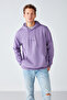 Epic Men's Soft Fabric Hooded Corded Regular Fit Embroidered Purple Sweatshirt - 3
