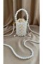 Pearl Cylinder Bag Bead Bag Cylinder hand and shoulder bag - 4