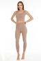 Women's High Waist Corded Fabric Leggings Tyt110 Mink