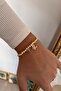 Dorica Bracelet with Letter R and Evil Eye Hanging - 2