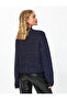 Glitter Knitwear Sweater Relax Fit Stand Collar - 4