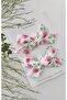 Girl's Floral Patterned Bow Handmade 2-Piece Clip Buckle Set - 4