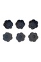 Bybirgül Anthracite 12-Piece Silicone Mini Daisy Cake Mold, Muffin Mold 12 Pieces, Airfryer Compatible
