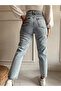 Roxana Women's High Waist Blue Snow Wash Comfort Lycra Boyfrend Mom Jeans - 5