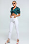 Roxana Women's High Waist White Comfort Lycra Boyfrend Mom Jeans - 5