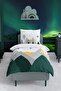 Green Bird Valley Mountain Patterned Duvet Cover Set TLAN-299 - 2