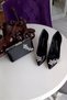 Black Satin Bag Set 11cm Champagne Heeled Star Stone Stiletto Women's Shoes