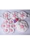 Hand Knitted Bath Loofah Set of 3 Pink
