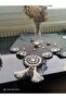 Runner Tablecloth Duck Linen Fabric Knitted Lace Tufted GRAY A 40x100 Cm - 7