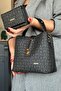 Medium Size Cotton Woven Strap Daily 4 Compartment Women's Shoulder Bag 2055 0502 - 7