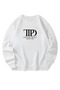 Taylor Swift the Tortured Poets Department Printed White Sweatshirt Unisex Cotton Relaxed Fit